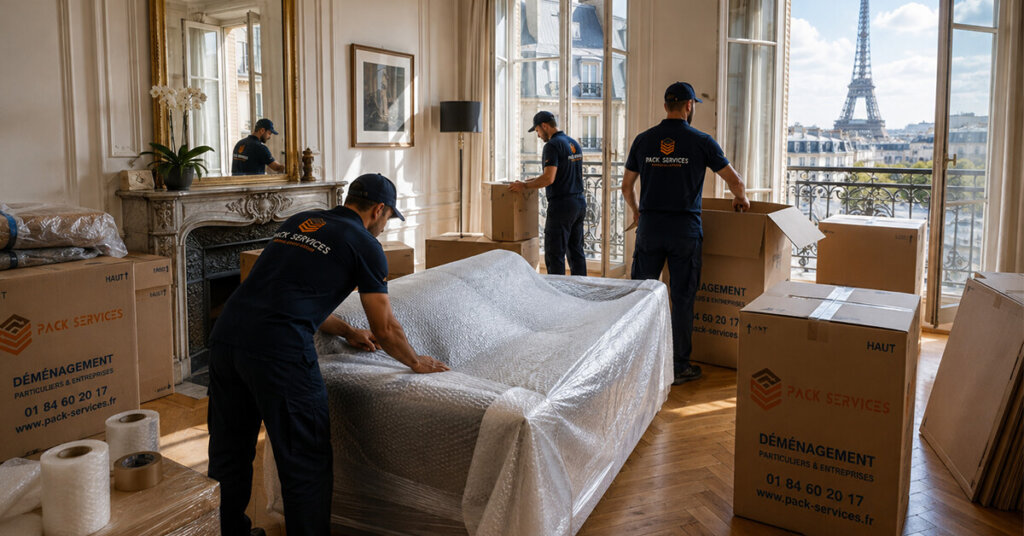 entreprise déménagement paris offrant des services sur-mesure pour aider les particuliers et les professionnels à déménager à Paris